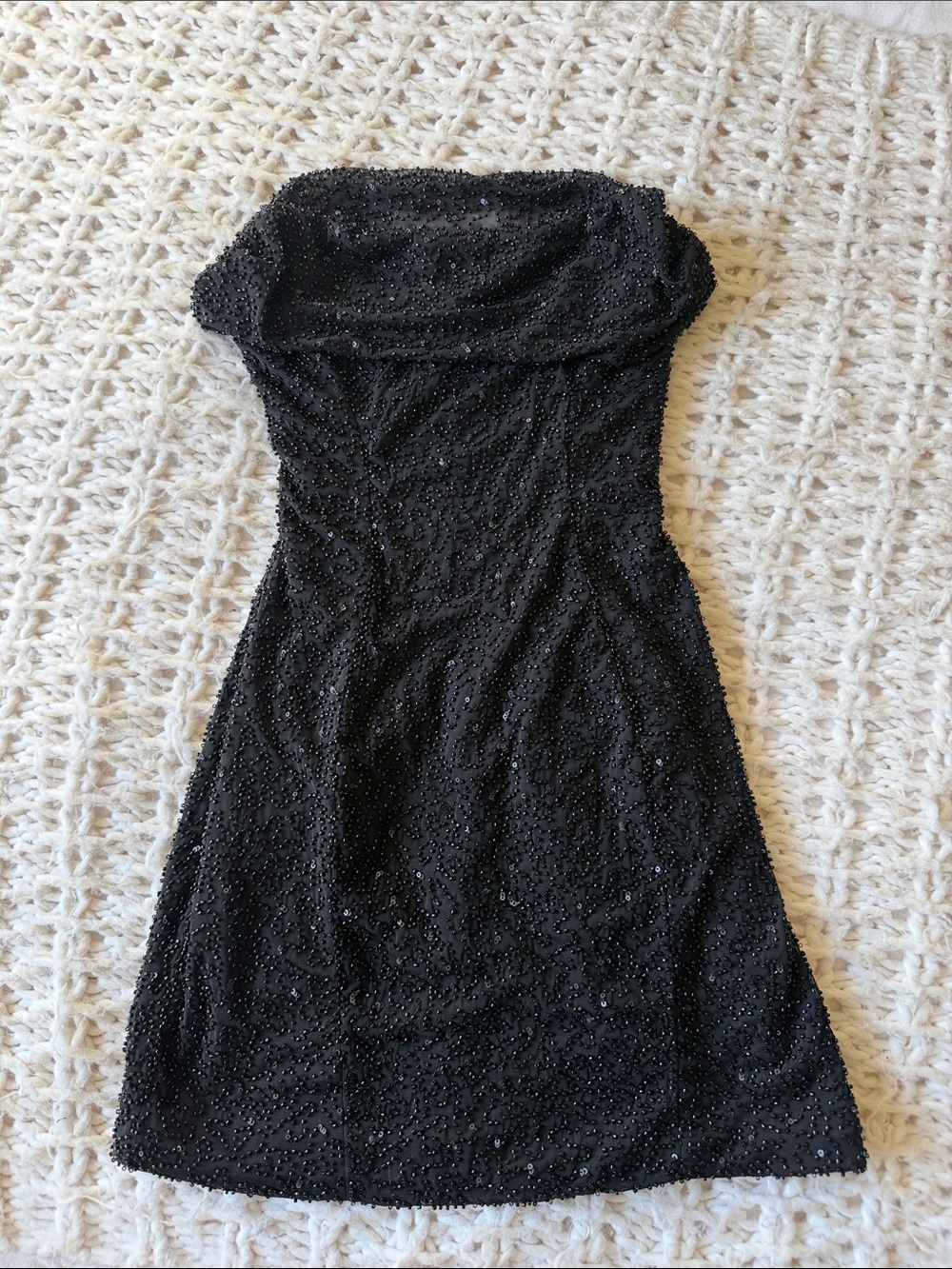 Oh Polly black sequin dress